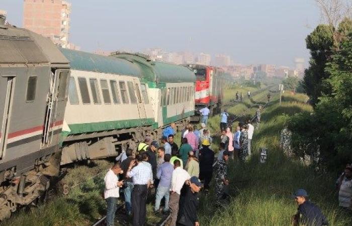 عودة حركة القطارات بعد رفع آثار حادث قطار المنيا