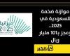 موازنة ضخمة للسعودية في 2025.. وعجز بـ101 مليار ريال