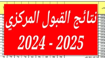 استعلام نتائج القبول المركزي 2024/2025 في الجامعات العراقية باستخدام الرقم الامتحاني